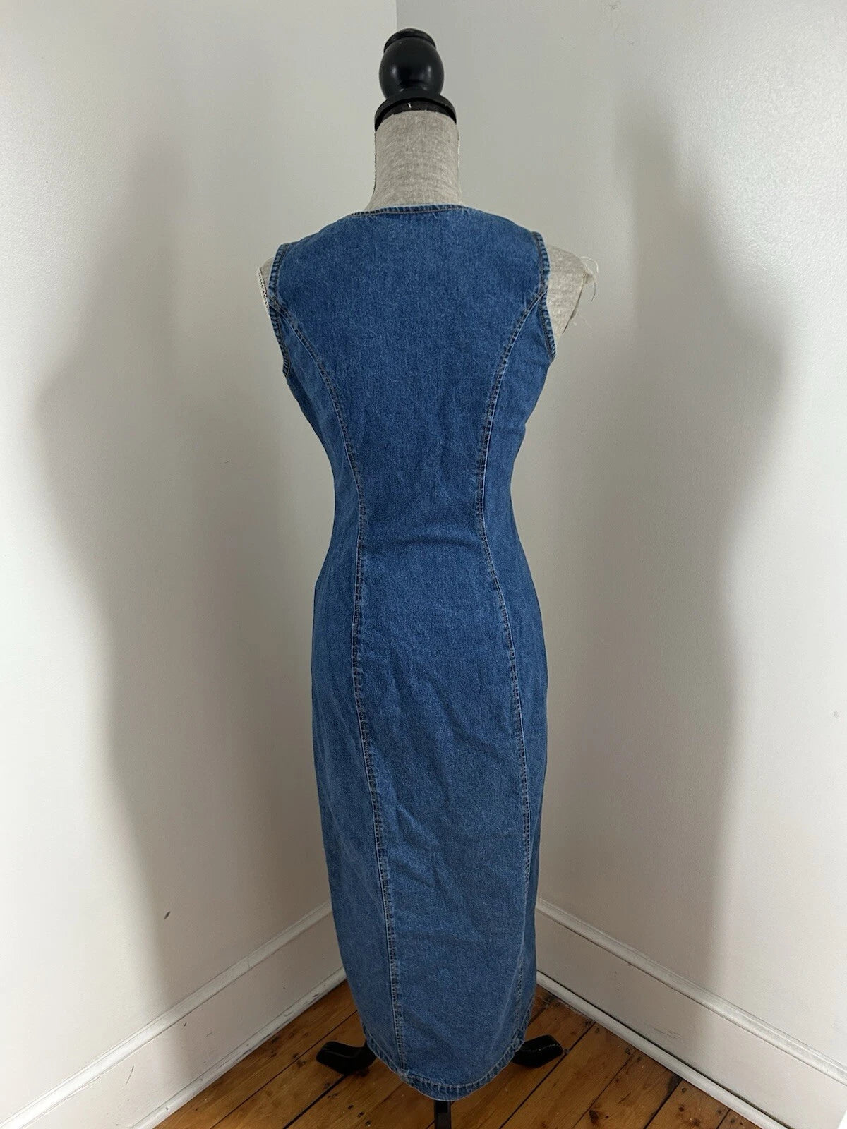 Vintage Paris Blues Patchwork Denim Dress